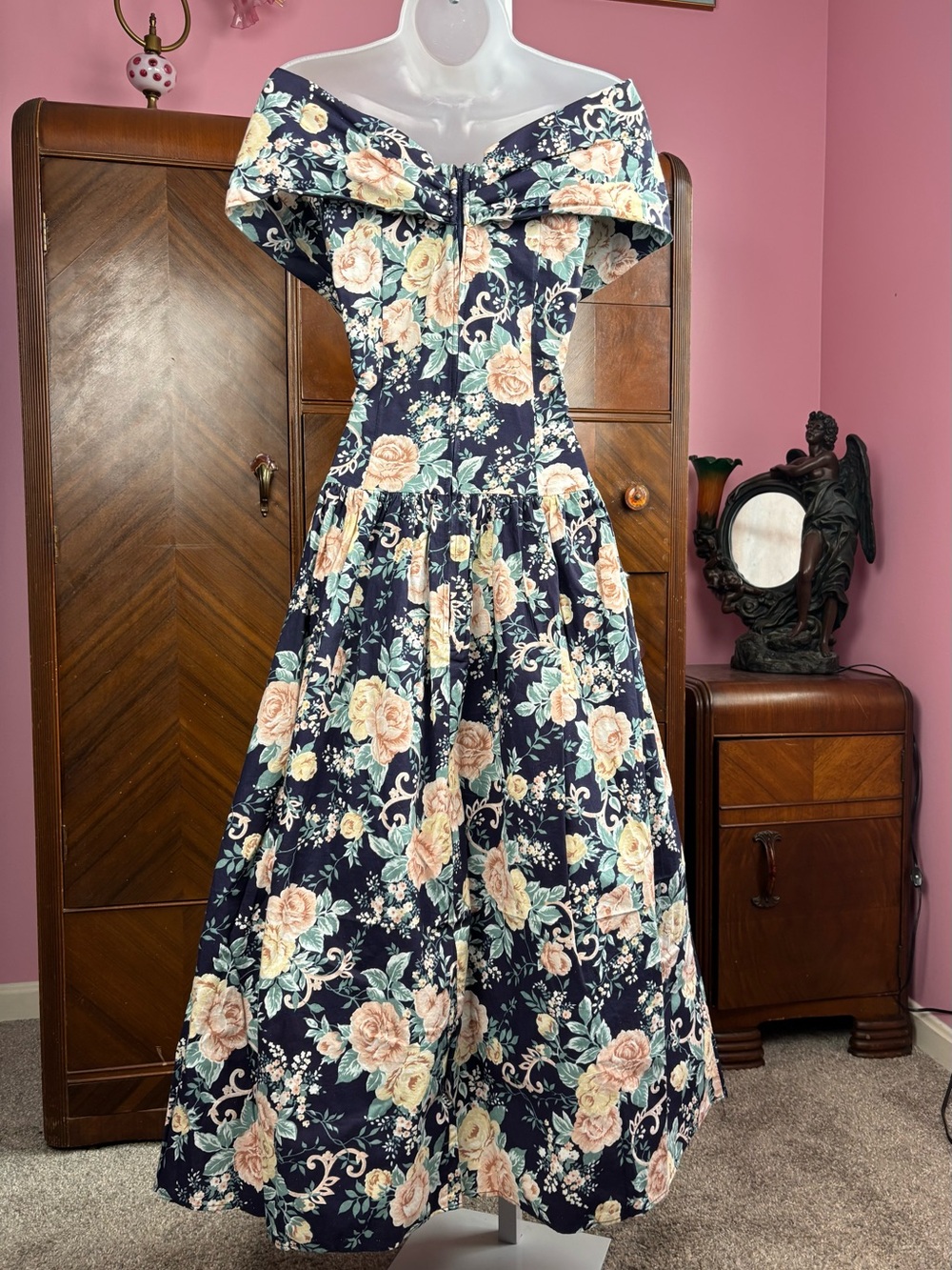 Vintage 80’s Romantic Jessica McClintock GUNNESAX Dress (Fits Modern US M) - Picture 4 of 11